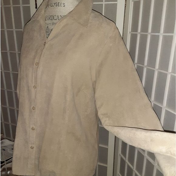 Upscale Casual — Washable Vegan Suede Button Down “Tops” Nearly Every Wardrobe - Picture 1 of 5
